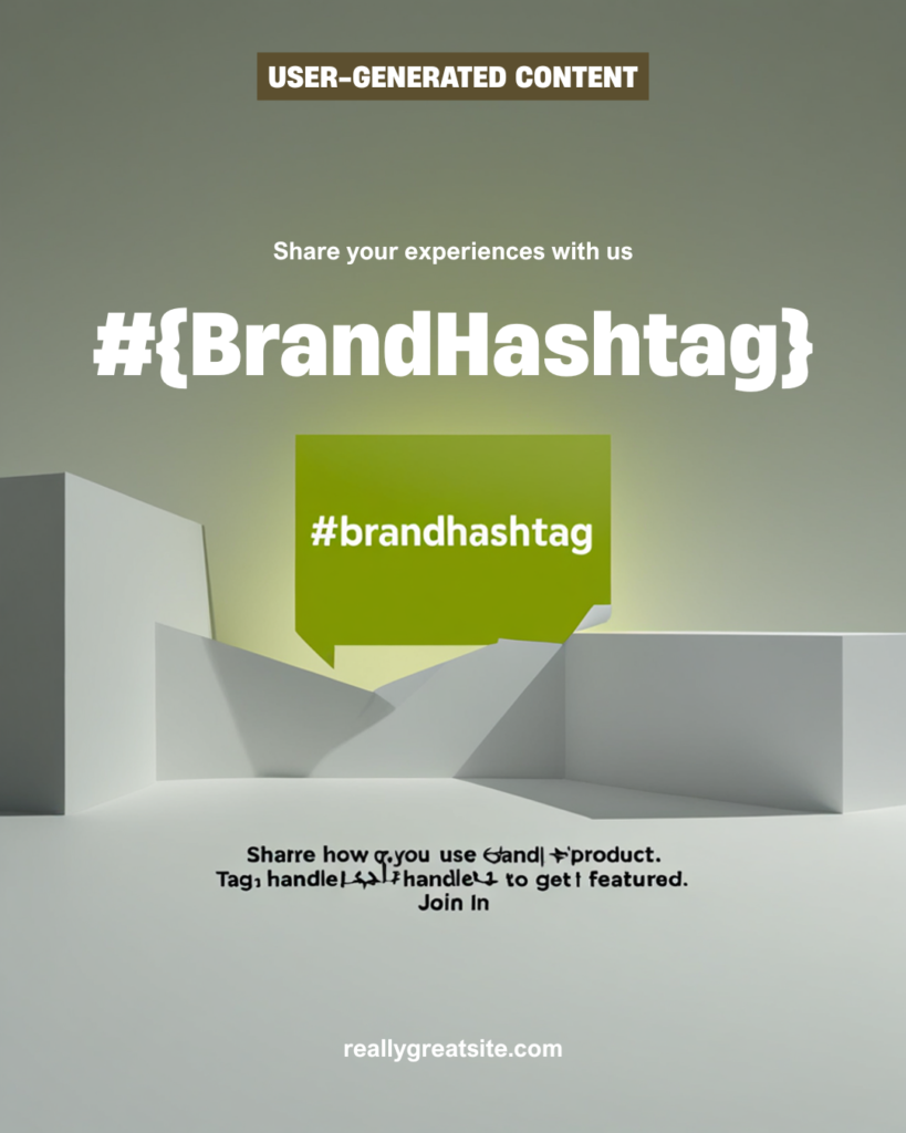 UGC Bold Hashtag